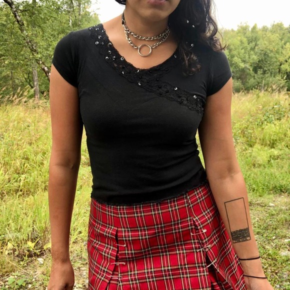 Black y2k crop top - Picture 2 of 4